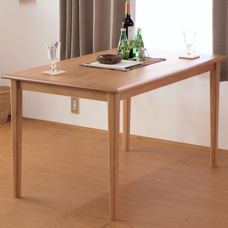 エリス-2 125 ダイニングテーブル （ナチュラル）アルダー無垢材 / ERIS-2 125DINING TABLE （AL-NA）