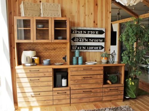 リナ 105キッチンボード アルダー無垢材使用 LINA 105 KB