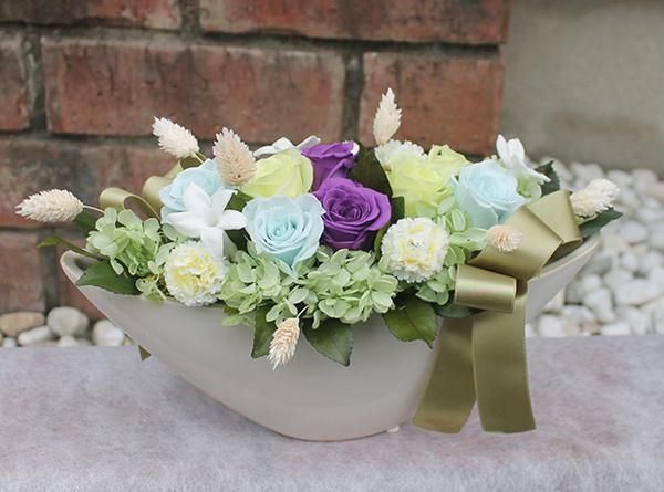 ②お供えプリザーブドフラワー プリザーブドフラワー 仏花 お供え花 対セット