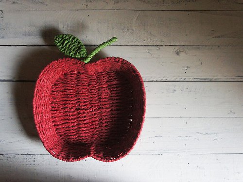 Lサイズ 赤 可愛いりんごの小物入れ トレー アップル りんご ラッピング お菓子 小物入れ プレゼント - Romixey
