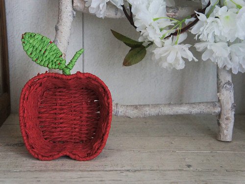 Sサイズ 赤 かわいいりんごの小物入れ トレー アップル りんご