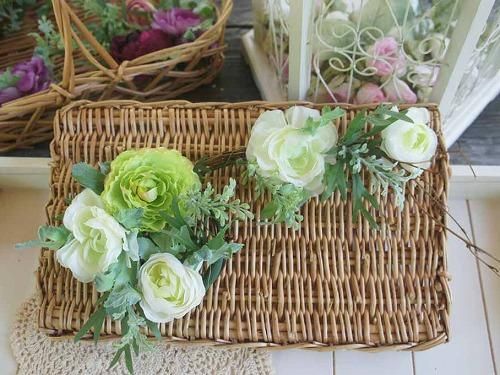 【専用です】クレイフラワー♡うさぎさん親子と薔薇のリース♡ハンドメイド クレイフラワー♡フラワーリース♡花の妖精さん♡ハンドメイド