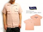 Pherrow's フェローズ オープンカラーシャツ シルクリネン ピンク 麻シルク 半袖 19S-POS1