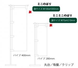 データ入稿オリジナルミニのぼり制作 100－199個