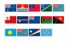 オセアニア14か国から選べる！応援用コンパクト国旗手旗　Ｗ300ｘＨ200ｍｍ　持ち棒30cm