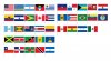 南北アメリカ39か国から選べる！応援用コンパクト国旗手旗　Ｗ300ｘＨ200ｍｍ　持ち棒30cm