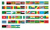 アフリカ54か国から選べる！応援用コンパクト国旗手旗　Ｗ300ｘＨ200ｍｍ　持ち棒30cm