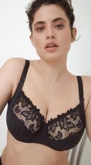 0161810 Black フルカップ・ブラジャー DEAUVILLE プリマドンナ