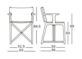 デザインチェア・ハリウッドチェア・ディレクターズチェア【Stanley スタンリー／Philippe Starck (フィリップ・スタルク)】MAGIS