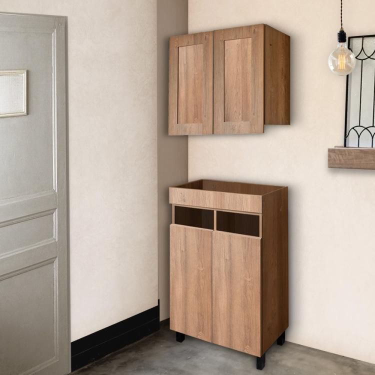 木目調シャンプーキャビネット | chestnutワイド 下棚 | 美容室