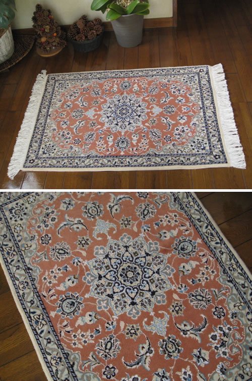 アウトレットの購入 手織りペルシャ絨毯　新品　ナイン産　SALE価格　85cm 60cm × カーペット