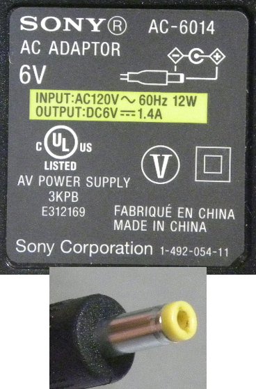 SONY,AC-E60A ,AC-6014