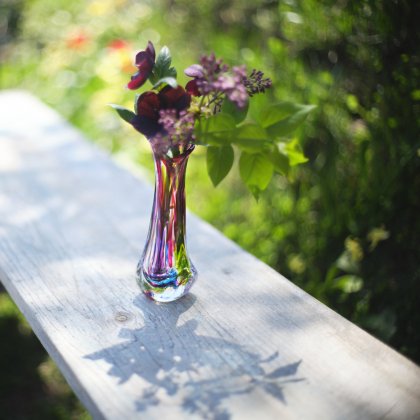 花瓶 , 一輪挿し - 幸愛硝子（ユキエガラス）: 小樽より手作りガラス