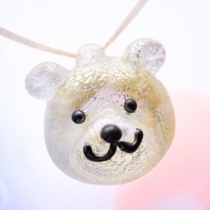 Crystal】「クマクリスタル」（スノウ） - 幸愛硝子（ユキエガラス