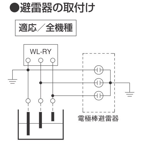 河村電器産業 避雷器の取付け 電極棒側3P - ポンプショップアクア