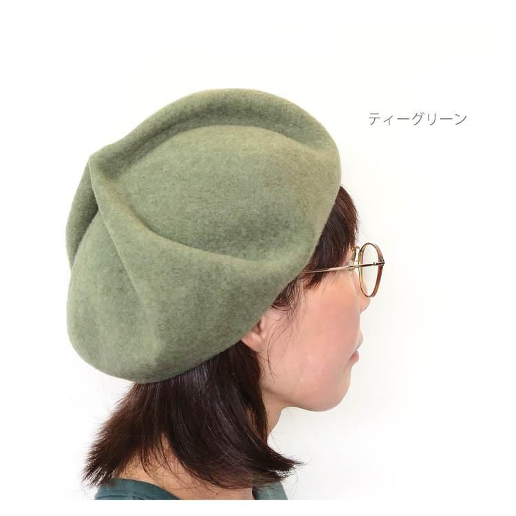 アトリエドゥサボン　ベレー帽 モスグリーン アトリエドゥサボン ベレー帽 モスグリーン