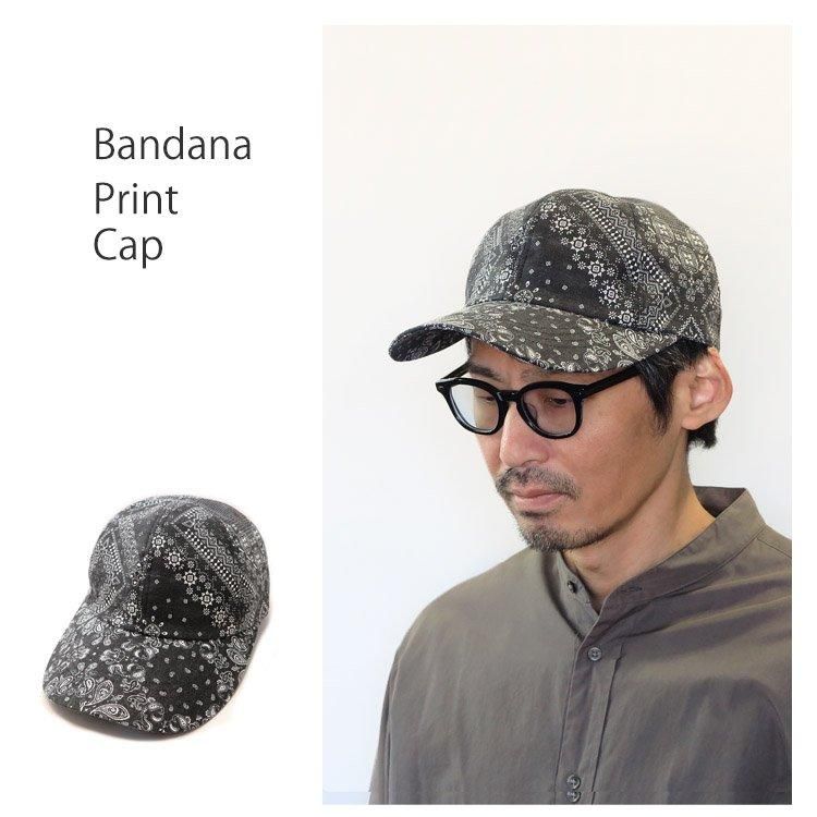 Bandana Print Cap | バンダナ柄のプリント生地 ロングブリム