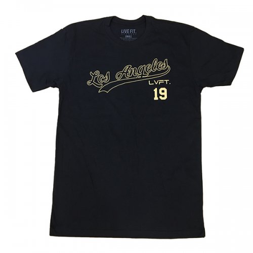 【EXCLUSIVE COLLECTION】【即お届け】【LIVE FIT】【LVFT】LA Tee（Black/Gold）<img class='new_mark_img2' src='https://img.shop-pro.jp/img/new/icons7.gif' style='border:none;display:inline;margin:0px;padding:0px;width:auto;' />