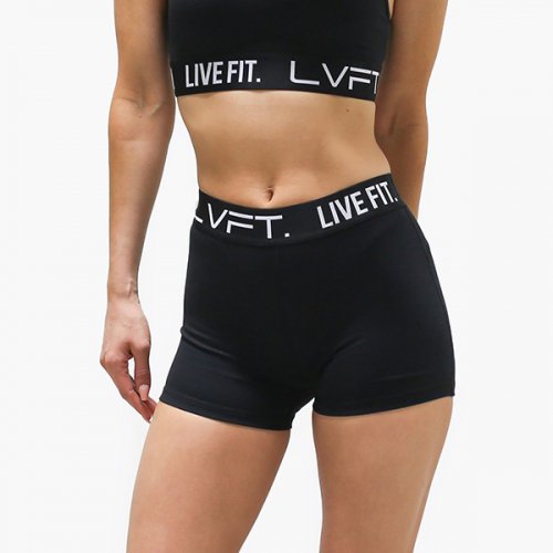 【50%OFF】【即お届け】【LIVE FIT】【LVFT】Retro Boom Shorts（Black）<img class='new_mark_img2' src='https://img.shop-pro.jp/img/new/icons24.gif' style='border:none;display:inline;margin:0px;padding:0px;width:auto;' />