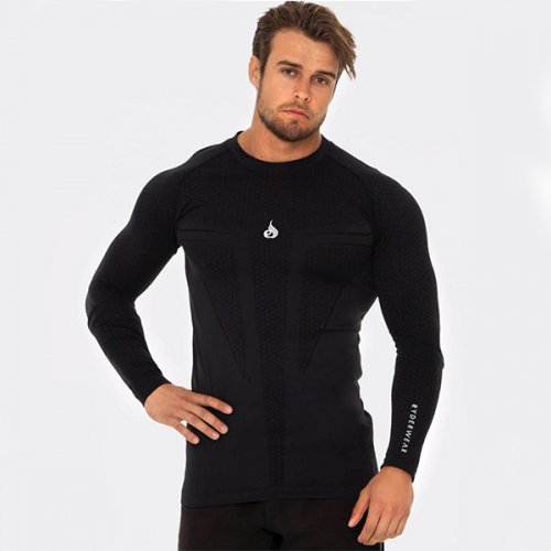 【30%OFF】【即お届け】【RYDERWEAR】GEO SEAMLESS LONG SLEEVE TOP（BLACK）<img class='new_mark_img2' src='https://img.shop-pro.jp/img/new/icons24.gif' style='border:none;display:inline;margin:0px;padding:0px;width:auto;' />