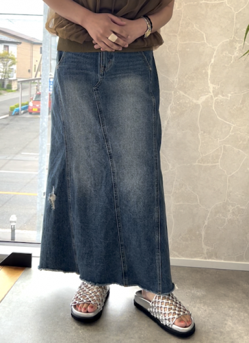 DENIM MERMAID SK<img class='new_mark_img2' src='https://img.shop-pro.jp/img/new/icons14.gif' style='border:none;display:inline;margin:0px;padding:0px;width:auto;' />