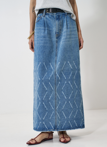 ڤͽۡ2ͽ LASER CUT DENIM SK<img class='new_mark_img2' src='https://img.shop-pro.jp/img/new/icons14.gif' style='border:none;display:inline;margin:0px;padding:0px;width:auto;' />