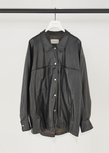 【ご予約販売】【12月中旬〜下旬入荷予定】フェイクレザーJKT<img class='new_mark_img2' src='https://img.shop-pro.jp/img/new/icons14.gif' style='border:none;display:inline;margin:0px;padding:0px;width:auto;' />