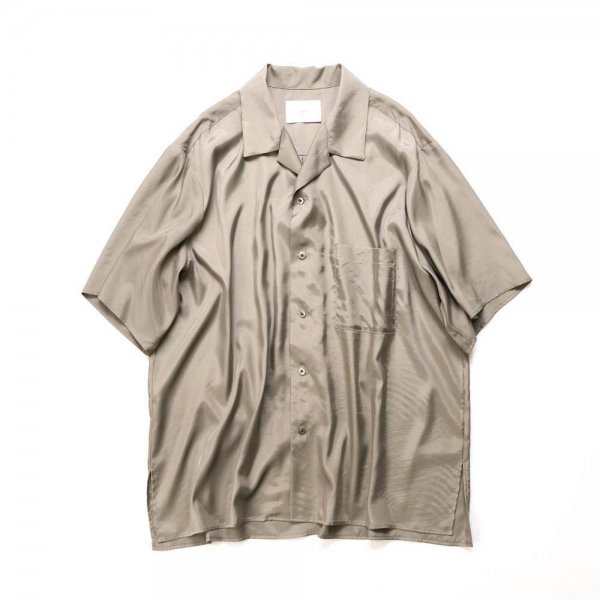 販売価格の低下  S BLACK shirt ss collar open cupro stein シャツ