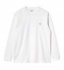 Carhartt/ϡ/ L/S CHASE T-SHIRT-White / Gold