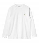 Carhartt/ϡ/ L/S CHASE T-SHIRT-White / Gold