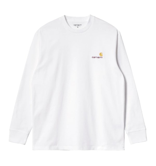 Carhartt/カーハート/ L/S AMERICAN SCRIPT T-SHIRT - White - INSECTE