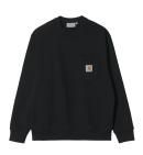 Carhartt/ϡ/ POCKET SWEATSHIRT-Black garment washed