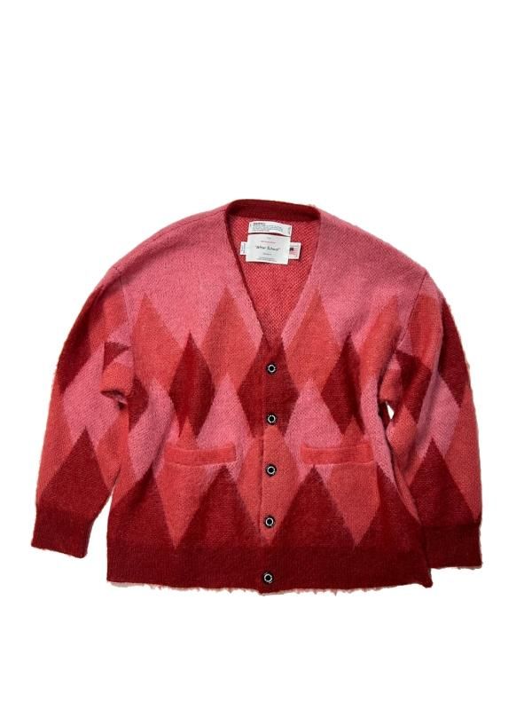 DAIRIKU Argyle Mohair Knit Cardigan-