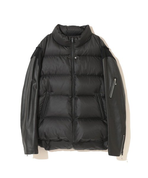 UNDERCOVER/アンダーカバー/ Leather sleeve down jacket - INSECTE