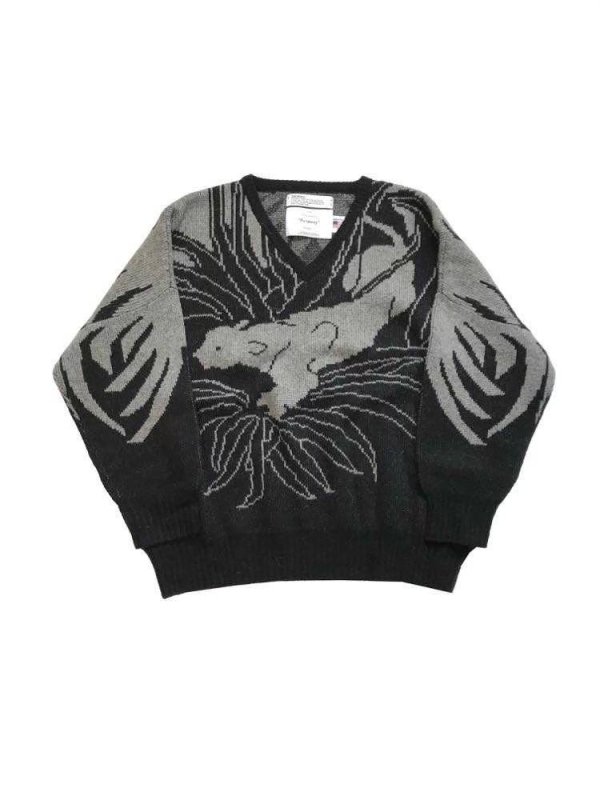 肩幅73cm【DAIRIKU】Leopard Pullover Knit