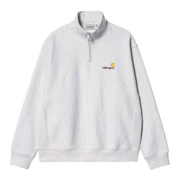 Carhartt/カーハート/HALF ZIP AMERICAN SCRIPT SWEATSHIRT-Ash