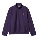 Carhartt/ϡ/ HALF ZIP AMERICANSCRIPT SWEATSHIRT-Cassis