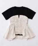 MAISON SPECIAL / ᥾󥹥ڥ / Taffeta Peplum T-shirt / 