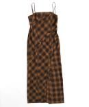 MAISON SPECIAL / ᥾󥹥ڥ / Button Slit Checkered Camisole Maxidresses / ܥ󥹥åȥåߥԡ