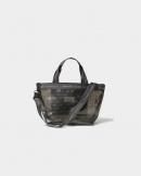beautiful people / ビューティフルピープル / plaid vinyl logo tape bag M