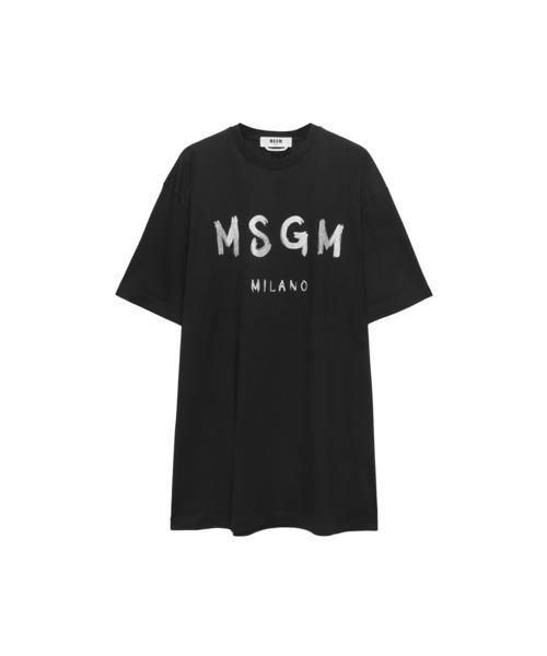 MSGM / エムエスジーエム / ブラッシュロゴ Tシャツワンピース