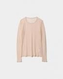 beautiful people / ビューティフルピープル / sheer jersey rib logo print longT