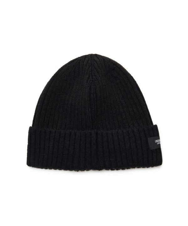 アンダーカバーイズム　ブラックニット帽 UNDERCOVER / アンダーカバー / リブニットキャップ - INSECTE