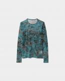 beautiful people / ӥ塼ƥեԡץ / sheer flower PT jersey crew neck top
