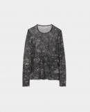 beautiful people / ӥ塼ƥեԡץ / sheer flower PT jersey crew neck top
